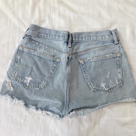 Agolde Parker Loose Fit Cutoff Denim Shorts - Swapmeet - Picture 2 of 7